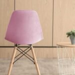 Fundas Terciopelo forros para Sillas nórdica x4 rosada - Imagen 2