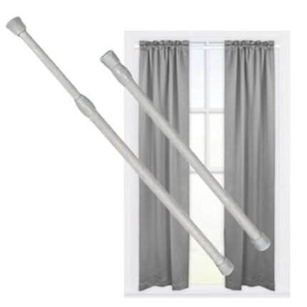 Barra de cortina ajustable decorativa sin perforar