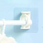 soporte adhesivo barra cortina gancho anillo giratorio de 360