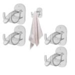 Soportes gancho adhesivos de barra de cortina doble instalación - Imagen 4