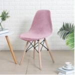 Fundas Terciopelo forros para Sillas nórdica x4 rosada - Imagen 4