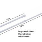 Tubo Barra Ajustable Para Cortina de 71-130 cm