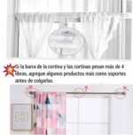 Soportes adhesivos gancho para tubo de cortina sin perforar - Imagen 3