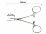 Pinza Mosquito Recta Micro dentada 10cm - Imagen 2