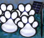 luces solares decorativas para Jardín en forma de huellas de perro - Imagen 2