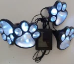 luces solares decorativas para Jardín en forma de huellas de perro - Imagen 3