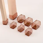 Protectores para Patas Rectangular de Muebles en Silicona y Fieltro Antideslizante