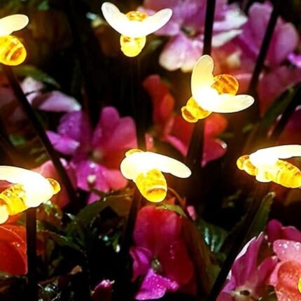 Luces Led Solares Decorativas en forma de abejas