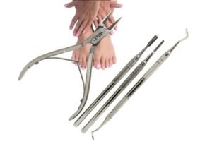 Kit de herramientas podológicas alicate cureta guiador y gubia