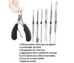 Set pedicura manicura limpieza uñas encarnadas con estuche - Imagen 6