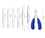 Set pedicura manicura limpieza uñas encarnadas con estuche - Imagen 3