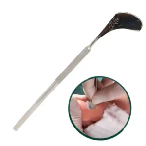 palito de golf podológico de acero inoxidable para callosidades, herramienta profesional de precisión y cuidado seguro de los pies.